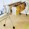 SOGA 2X 2.4m Portable Standing Clothes Drying Rack Foldable Space-Sa