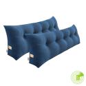 SOGA 2X 180cm Blue Triangular Wedge Bed Pillow Headboard Backrest Beds
