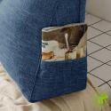 SOGA 2X 180cm Blue Triangular Wedge Bed Pillow Headboard Backrest Beds