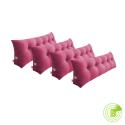 SOGA 4X 150cm Pink Triangular Wedge Bed Pillow Headboard Backrest Beds